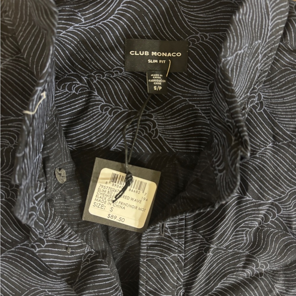 Club Monaco Wave Pattern Shirt